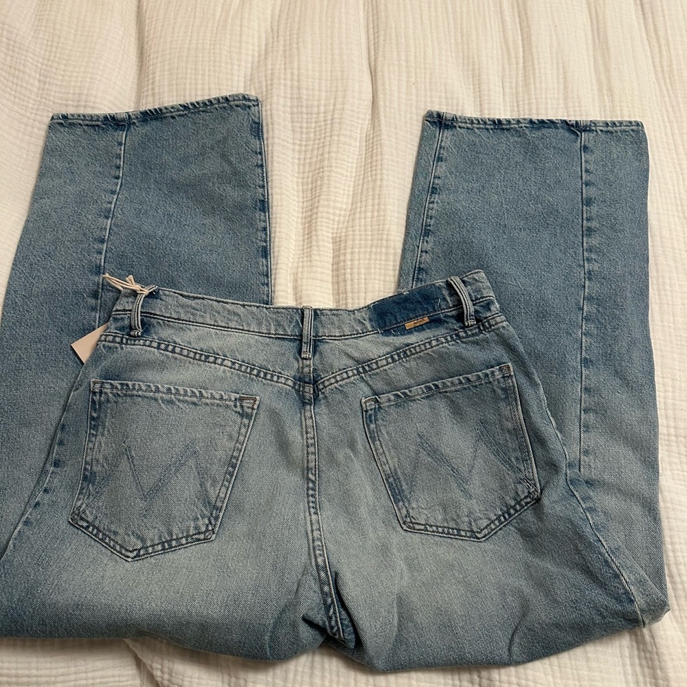 MOTHER Light Blue Ankle Jeans